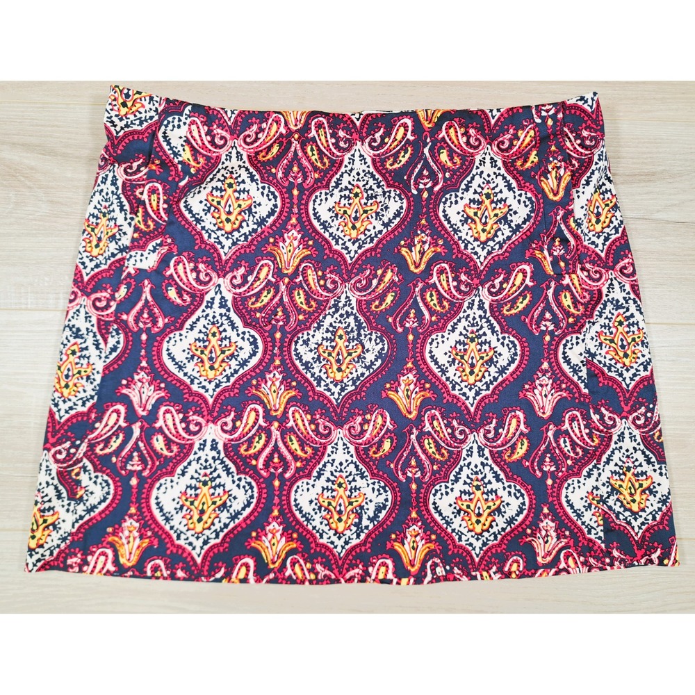 J.Crew Y2K Stretch Paisley Damask Mini Skirt With Pockets Size‎ 10